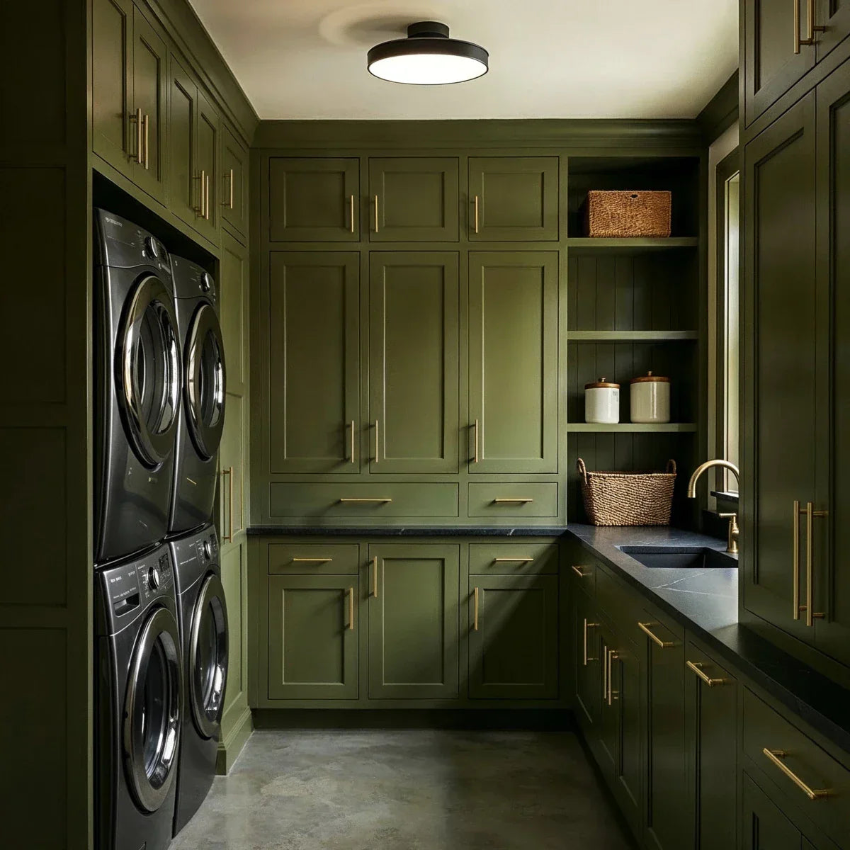 Ceiling Light | Round Drum Flush Mount
