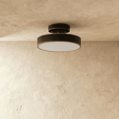 Ceiling Light | Round Drum Flush Mount