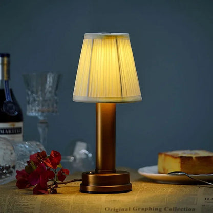 Table Lamp | Pleated Fabric Shade Design
