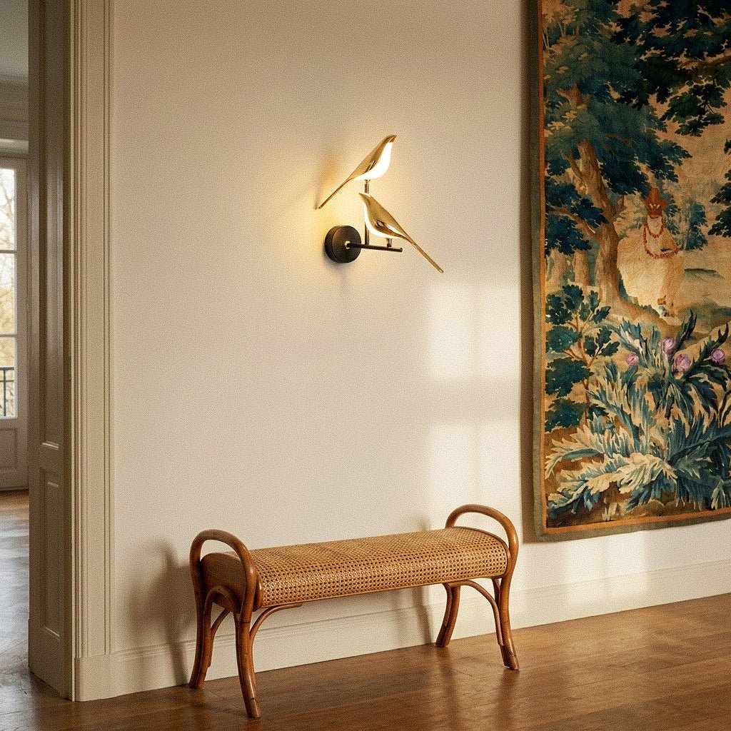 Wall Light | Bird Shape Brass Design