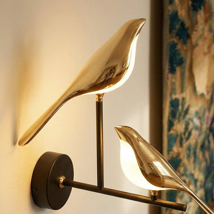 Wall Light | Bird Shape Brass Design