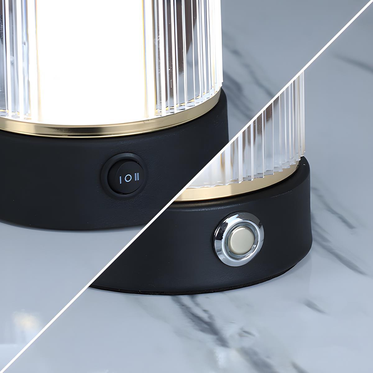 Table Lamp | Ribbed Glass Lantern Design