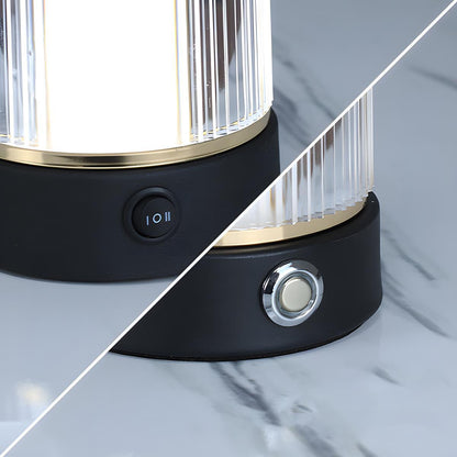 Table Lamp | Ribbed Glass Lantern Design