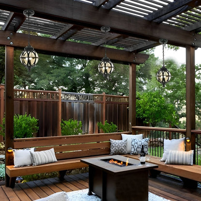 Pendant Light | Outdoor Globe Cage Design