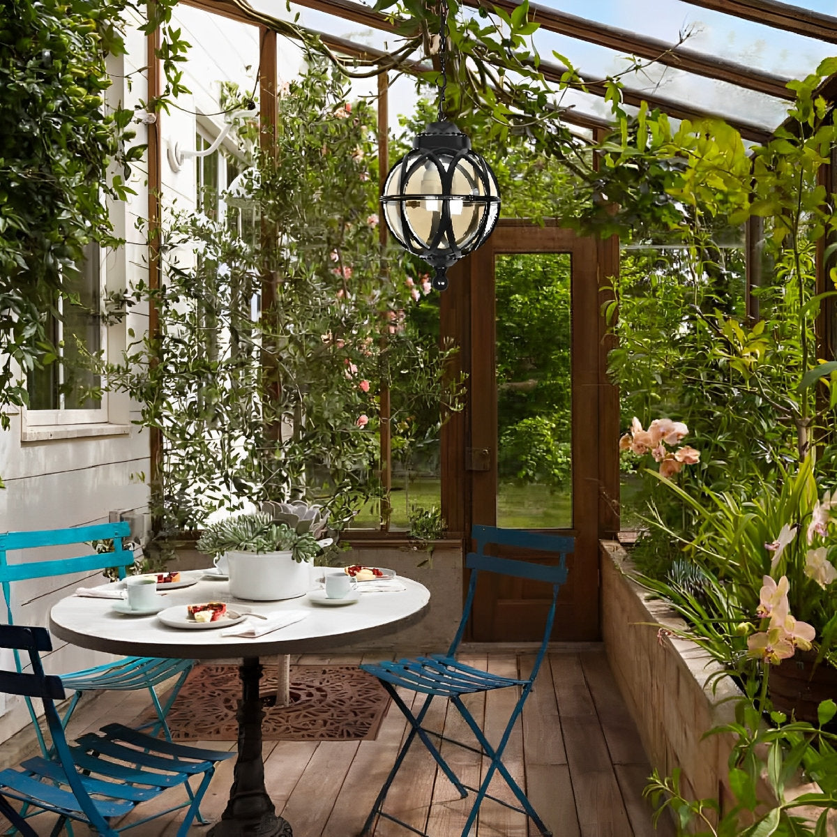 Pendant Light | Outdoor Globe Cage Design