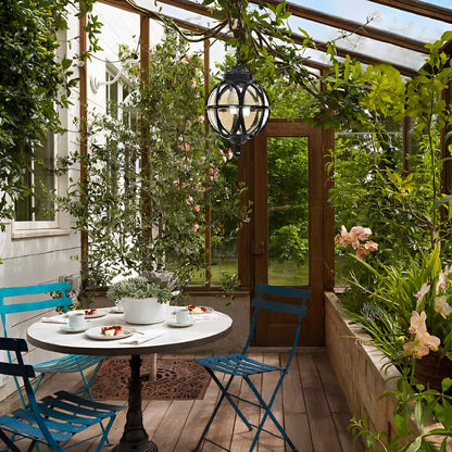 Pendant Light | Outdoor Globe Cage Design