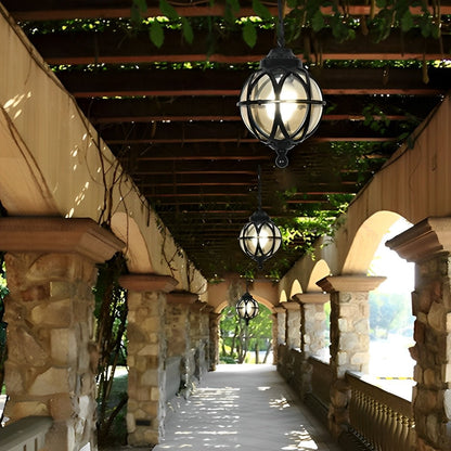 Pendant Light | Outdoor Globe Cage Design