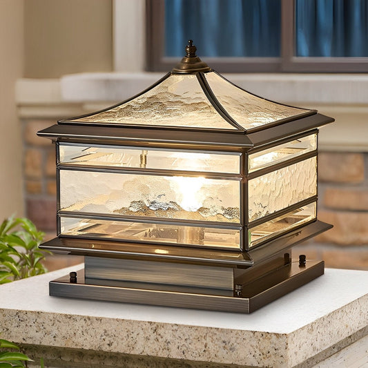 Pillar Light | Pyramid Roof Glass Design