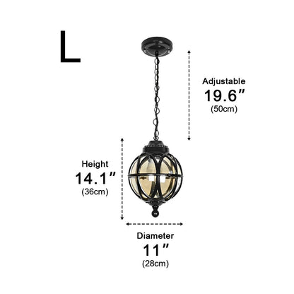 Pendant Light | Outdoor Globe Cage Design
