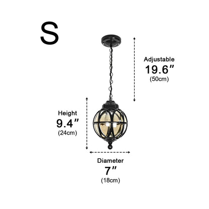 Pendant Light | Outdoor Globe Cage Design