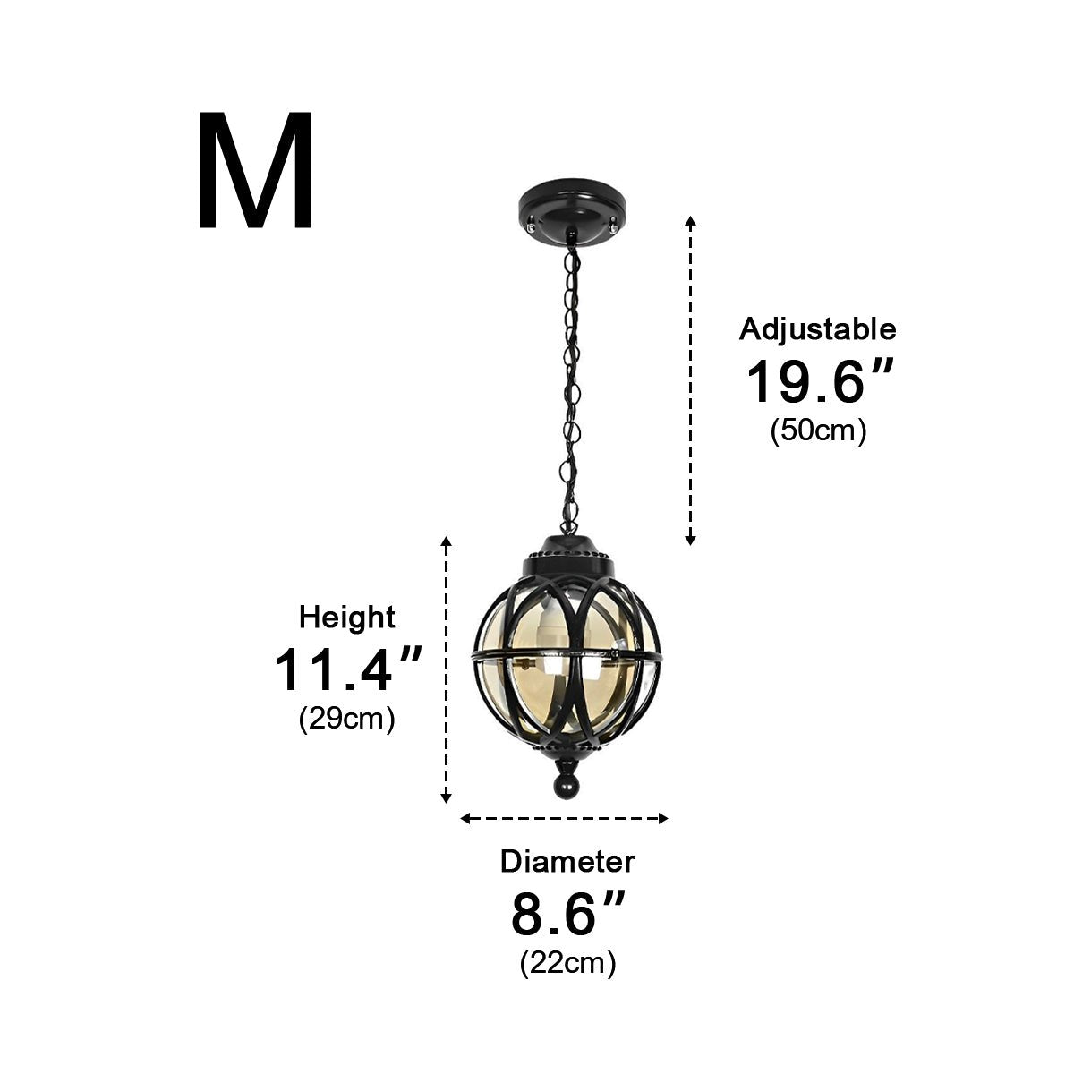 Pendant Light | Outdoor Globe Cage Design